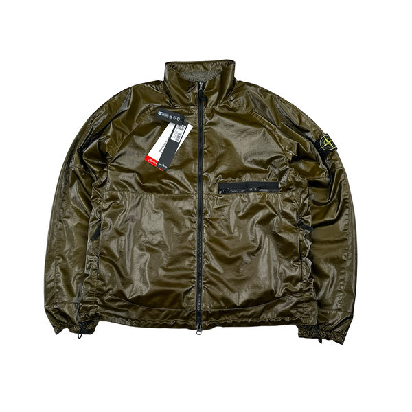 Stone Island 2025 Khaki Prismatica Stretch Nylon TC Zipped Jacket - Medium