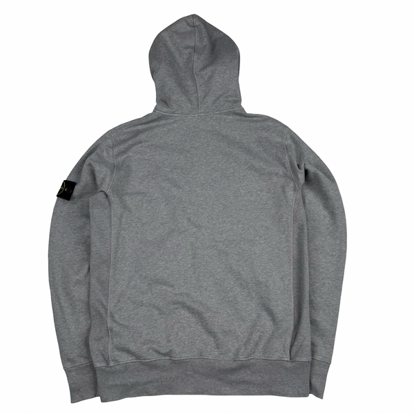 Stone Island 2013 Grey Cotton Zipped Hooded Jumper - Large