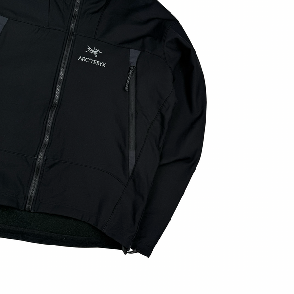 Arcteryx Black Polartec Nylon Shell Fleece Lined Zipped Jacket - Large