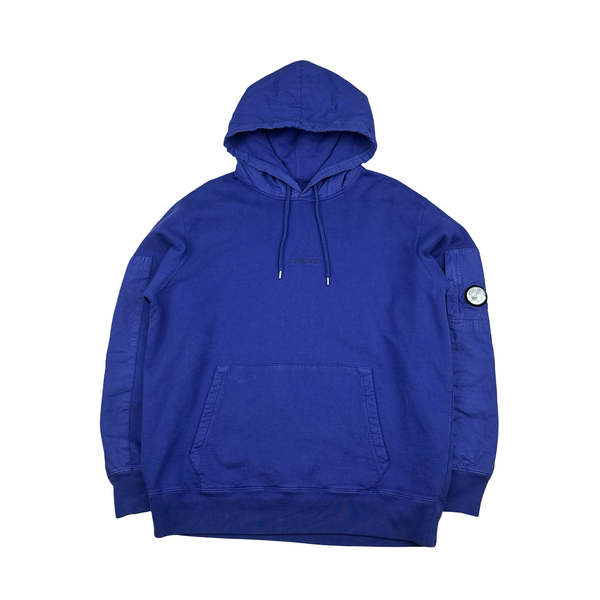 CP Company x Palace Blue Spellout Lens Viewer Hoodie - XXL