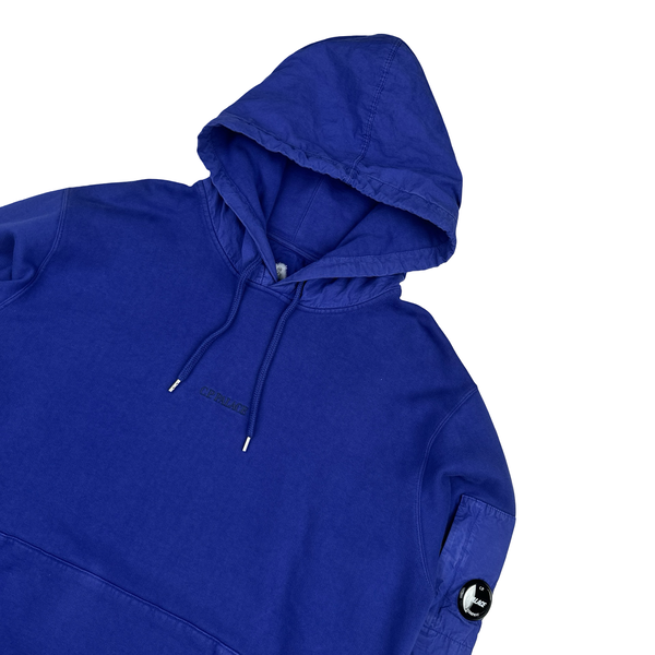 CP Company x Palace Blue Spellout Lens Viewer Hoodie - XXL