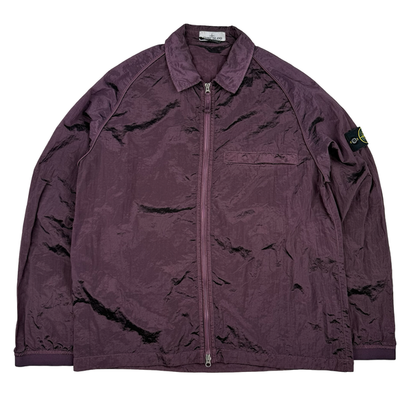 Stone Island 2022 Maroon Nylon Metal Packable Overshirt - XL