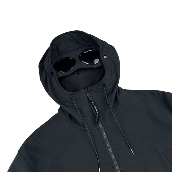 CP Company Fleece Lined Black Soft Shell Zipped Jacket - XL