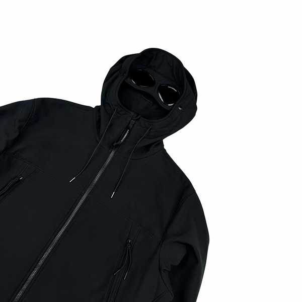 CP Company Fleece Lined Black Soft Shell Zipped Jacket - XL