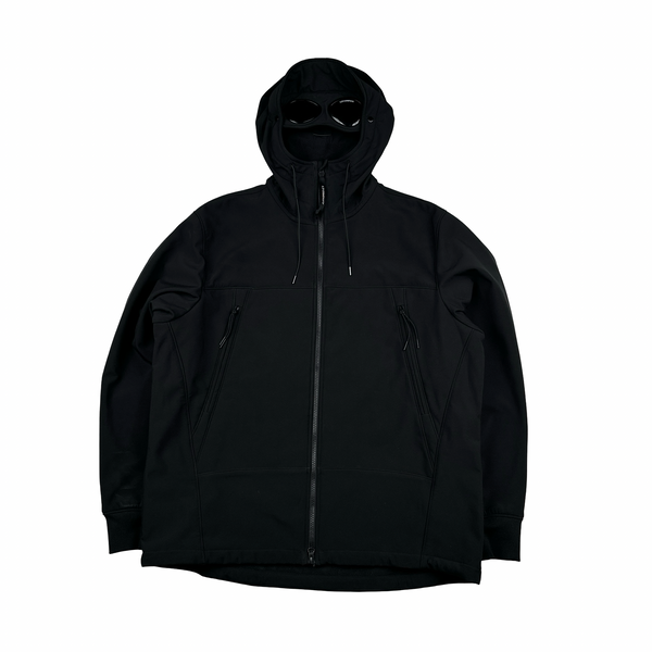 CP Company Fleece Lined Black Soft Shell Zipped Jacket - XL