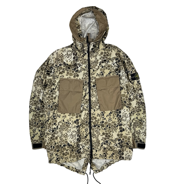 Stone Island Alligator Camo Light Cotton / Nylon Fishtail Parka - XXL