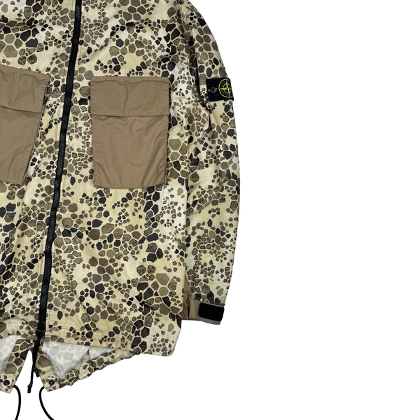 Stone Island Alligator Camo Light Cotton / Nylon Fishtail Parka - XXL