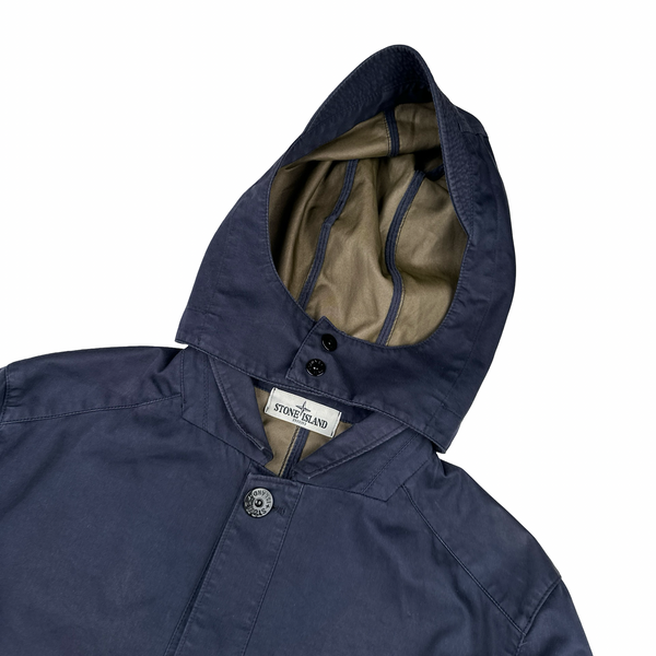 Stone Island 2011 Navy Raso R Hooded Blazer Jacket - Large