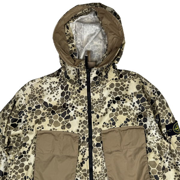 Stone Island Alligator Camo Light Cotton / Nylon Fishtail Parka - XXL