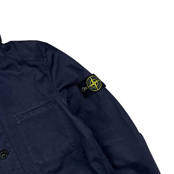Stone Island 2011 Navy Raso R Hooded Blazer Jacket - Large