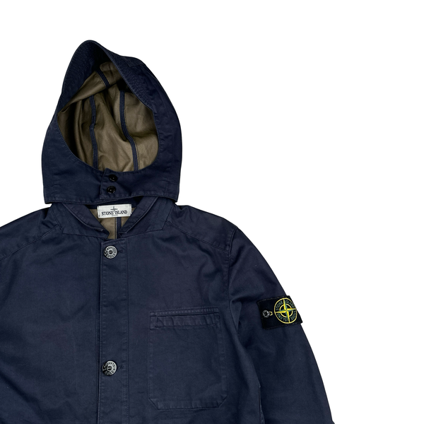 Stone Island 2011 Navy Raso R Hooded Blazer Jacket - Large