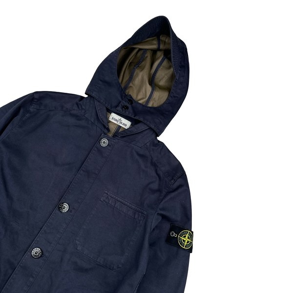 Stone Island 2011 Navy Raso R Hooded Blazer Jacket - Large