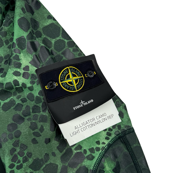 Stone Island 2018 Alligator Camo Light Cotton / Nylon Fishtail Parka - Large