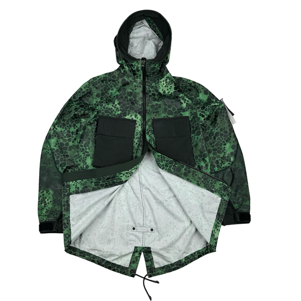 Stone Island 2018 Alligator Camo Light Cotton / Nylon Fishtail Parka - Large