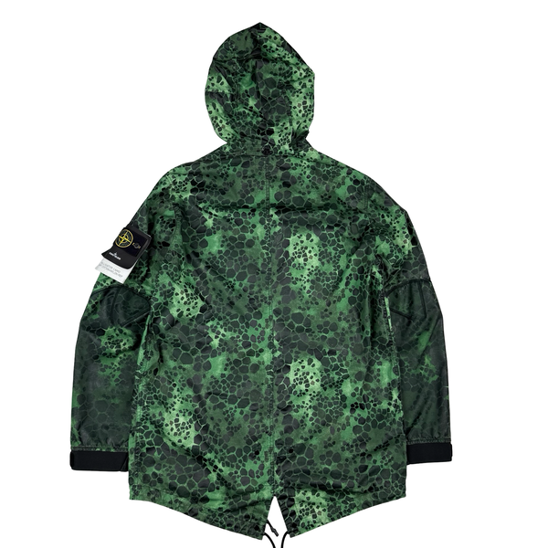 Stone Island 2018 Alligator Camo Light Cotton / Nylon Fishtail Parka - Large