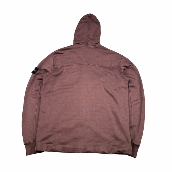 Stone Island 2013 Plum Cotton Zipped Hoodie - XL