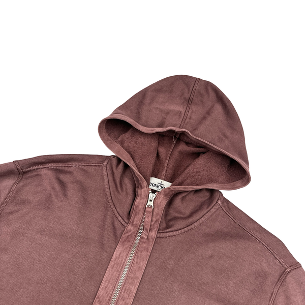 Stone Island 2013 Plum Cotton Zipped Hoodie - XL