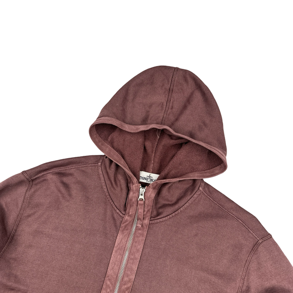 Stone Island 2013 Plum Cotton Zipped Hoodie - XL