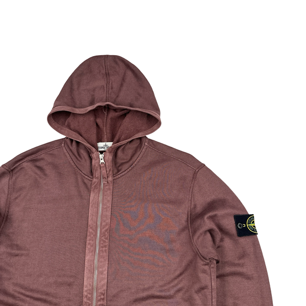 Stone Island 2013 Plum Cotton Zipped Hoodie - XL