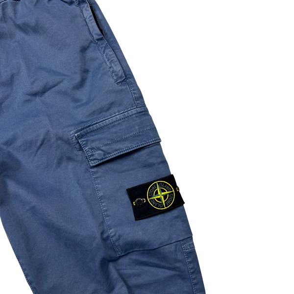 Stone Island 2022 Blue RE T Cargo Trousers - 32"