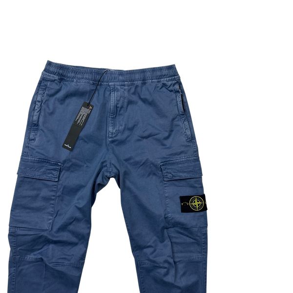 Stone Island 2022 Blue RE T Cargo Trousers - 32"