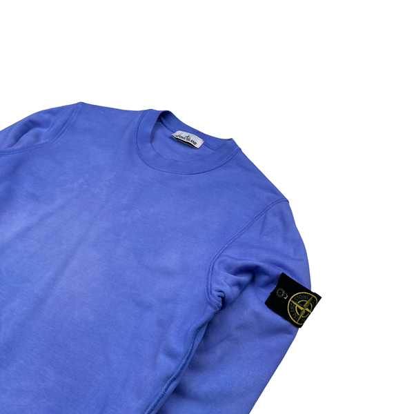 Stone Island 2023 Blue Crewneck Sweatshirt - Small