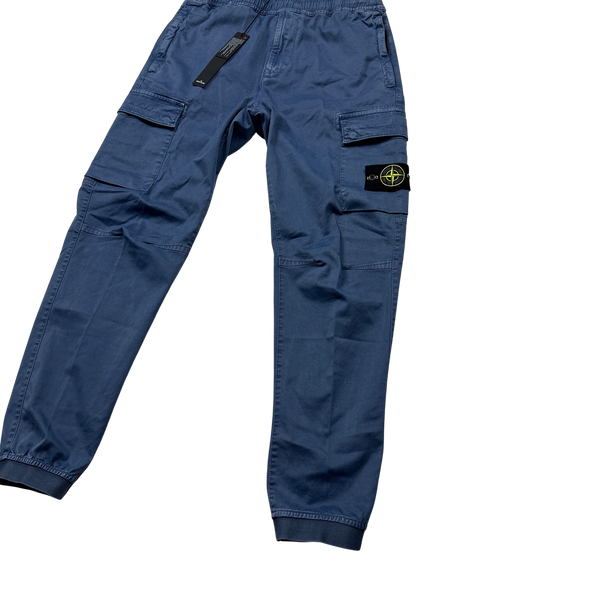 Stone Island 2022 Blue RE T Cargo Trousers - 32"