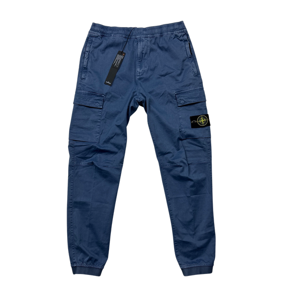 Stone Island 2022 Blue RE T Cargo Trousers - 32"