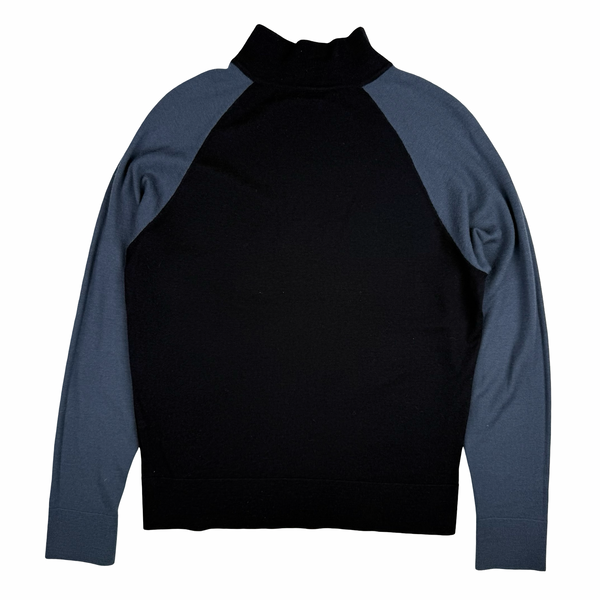 Stone Island Denims Embroidered Compass Knit Soft Wool Blend Jumper - XL