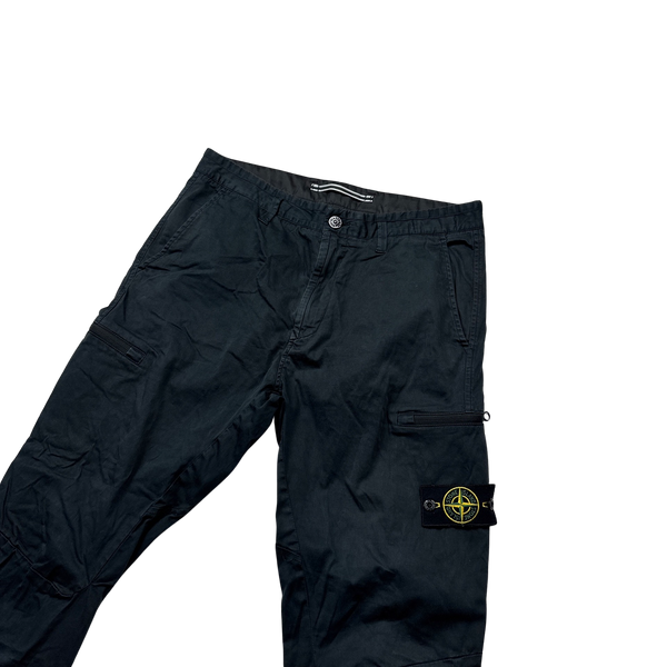 Stone Island 2018 Charcoal Cuffed Cargo Trousers - 32"
