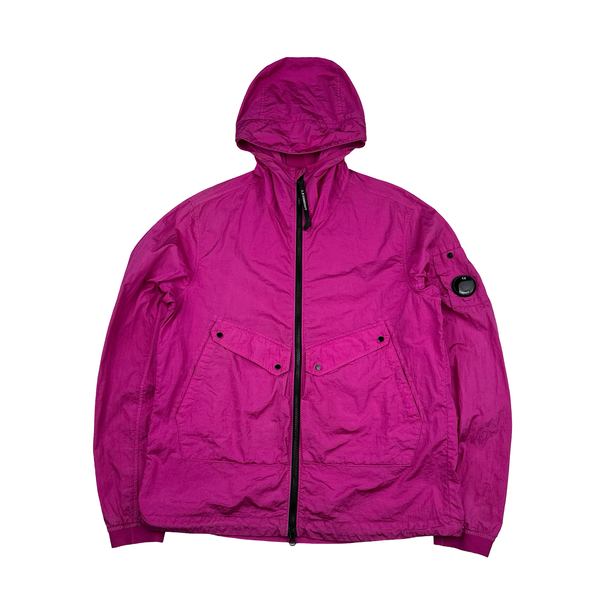 CP Company M.T.t.N Pink Nylon Lens Viewer Jacket - Medium