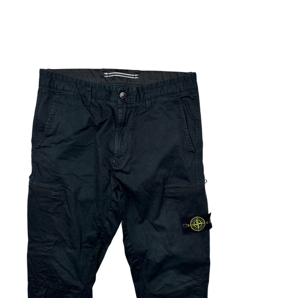 Stone Island 2018 Charcoal Cuffed Cargo Trousers - 32"