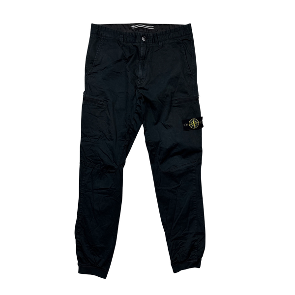 Stone Island 2018 Charcoal Cuffed Cargo Trousers - 32"