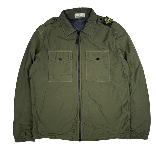 Stone Island 2020 Naslan Khaki Double Chest Pocket Overshirt - XL