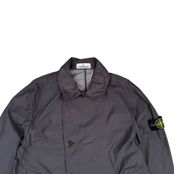 Stone Island 2021  Graphite Naslan Light Watro Double Breasted Lightweight Jacket - Large