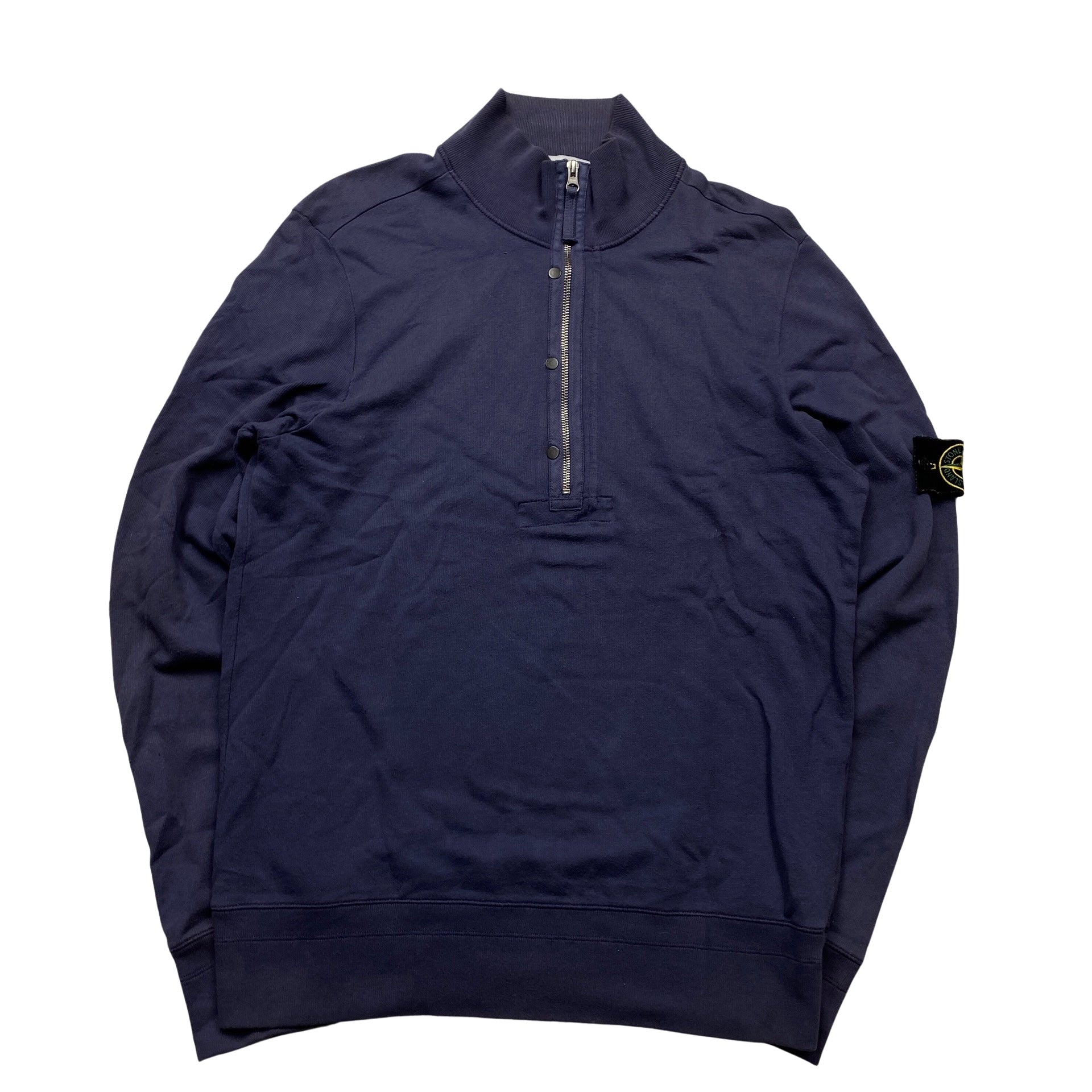 Stone Island 2009 Blue Half Zipped Pullover Jumper - Large – Mat