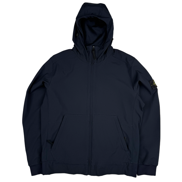 Stone Island 2017 Navy Blue Light Soft Shell R Jacket - XL