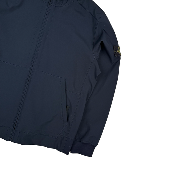 Stone Island 2017 Navy Blue Light Soft Shell R Jacket - XL