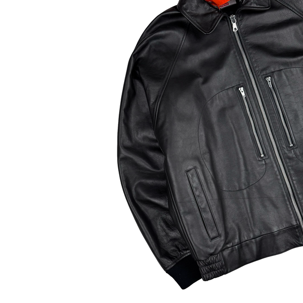 Stone Island x Supreme 2023 Full Grain Leather Helicopter Jacket - XL