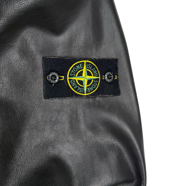 Stone Island x Supreme 2023 Full Grain Leather Helicopter Jacket - XL