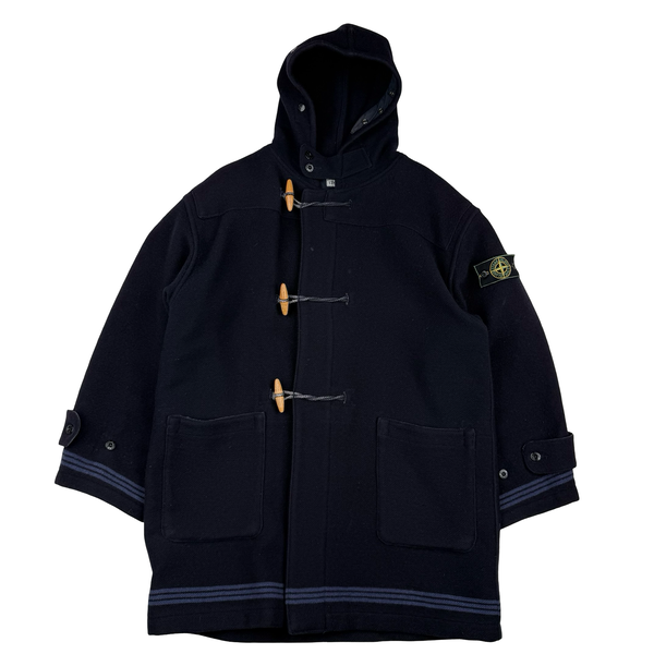 Stone Island Green Edge Vintage Wool Duffle Coat - Medium