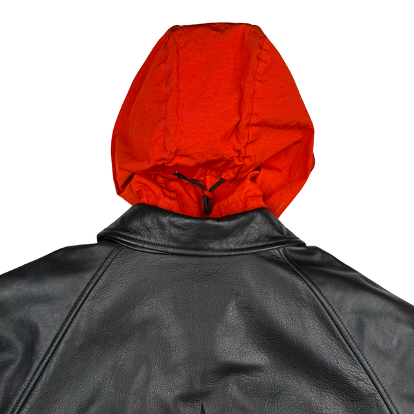 Stone Island x Supreme 2023 Full Grain Leather Helicopter Jacket - XL