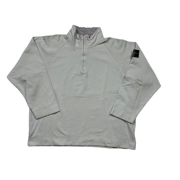 Stone Island 1996 Vintage Pullover Quarter Zipped Jumper - Large