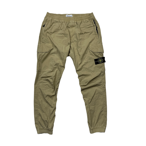 Stone Island 2022 Beige Parachute Cargo Trousers - 33"