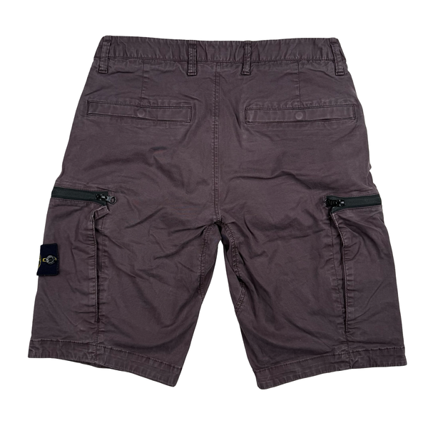 Stone Island 2018 Burgundy Cargo Shorts - 29"