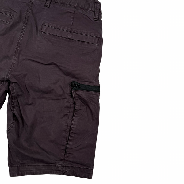 Stone Island 2018 Burgundy Cargo Shorts - 29"
