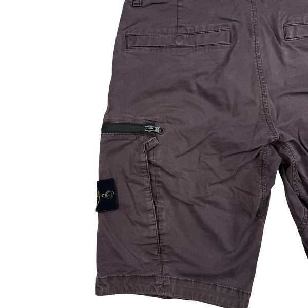Stone Island 2018 Burgundy Cargo Shorts - 29"