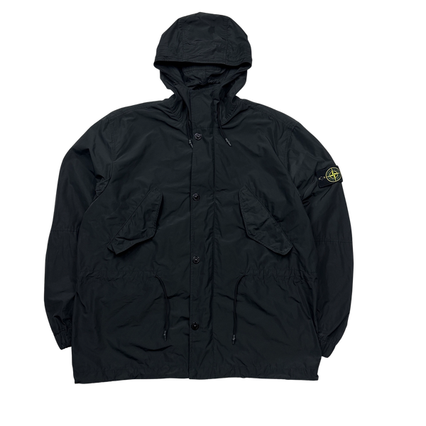 Stone Island 2018 Black Micro Reps Parka Jacket - XXL