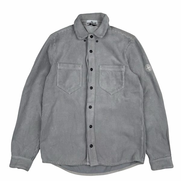 Stone Island 2018 Grey Cotton Corduroy Overshirt - Small