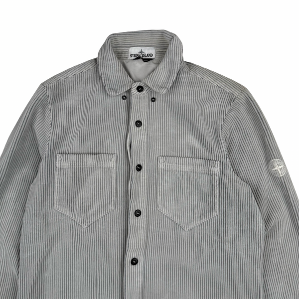 Stone Island 2018 Grey Cotton Corduroy Overshirt - Small